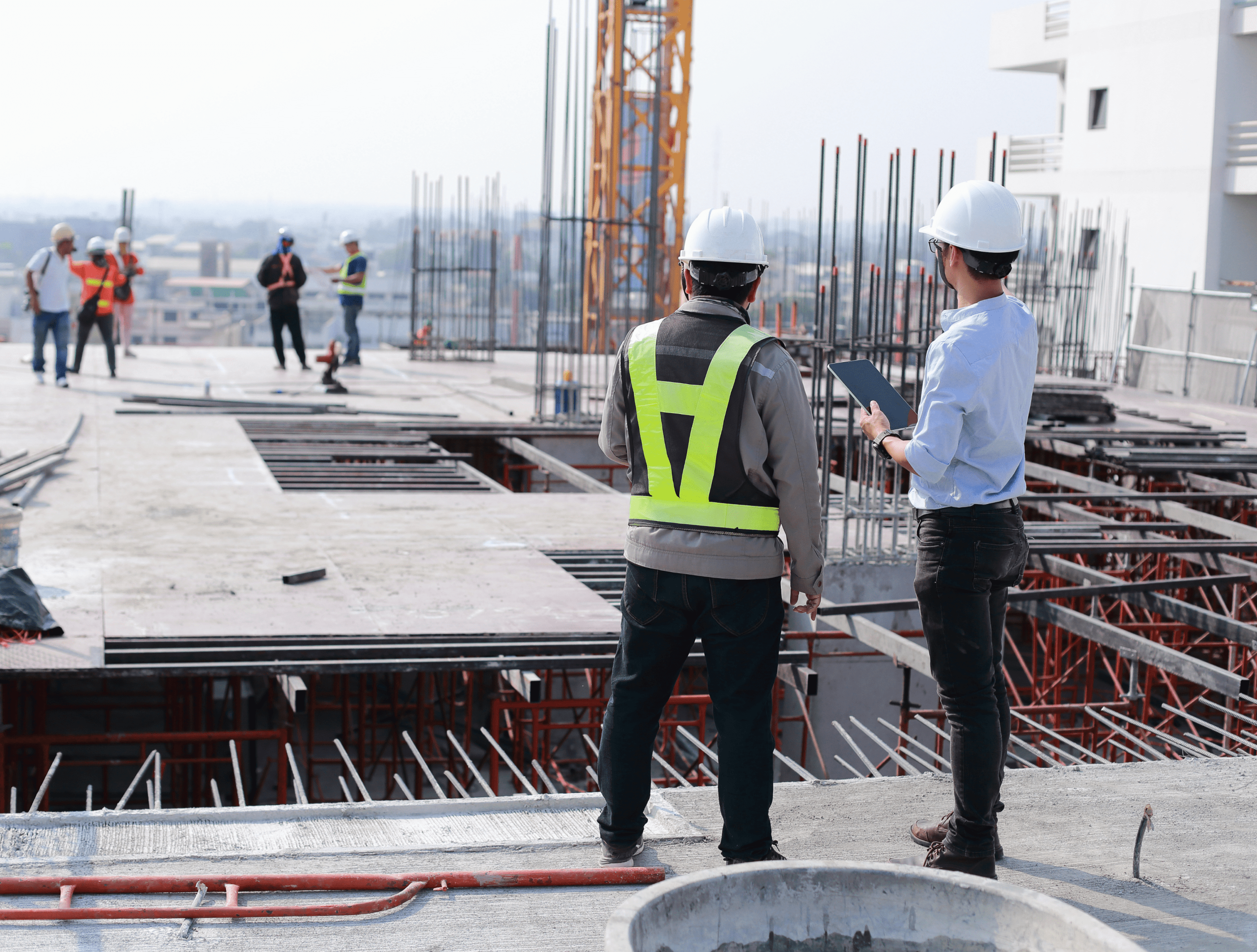 Commercial building construction project